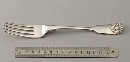 Rare Cape Silver Fiddle & Shell Pattern Tablefork - Lawrence Twentyman (1st of 3)